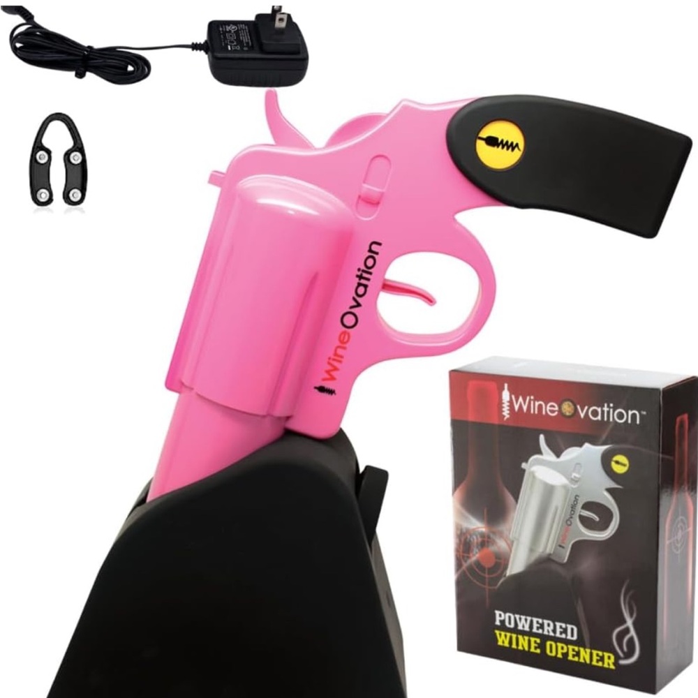 WineOvation Power Wine Opener Gun, (Pink)
